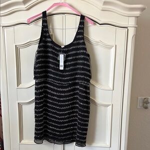 Romeo & Juliet Couture Black Beaded Midi Dress